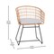 Flash Furniture Natural Rattan Rope Chairs & Lt Gray Cushions, PK 2 TW-VN015-15-NAT-LGY-GG - alternate 2